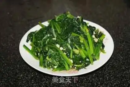 Make Garlic spinach step 5