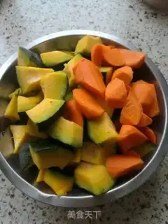 Make Pumpkin rice step 1