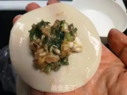 Make Three fresh dumplings step 10