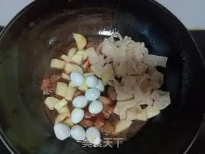 Make Cricket eggs, potatoes, pork step 11