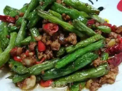 Make Dry meat, four season beans step 0