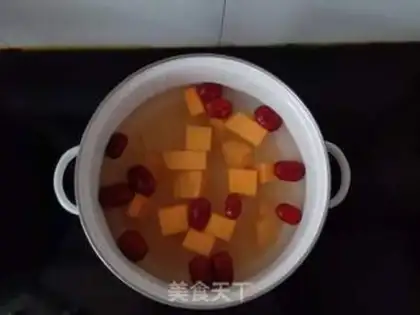Make Red-tree pumpkin porridge step 3