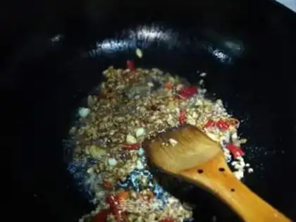 Make Dry meat, four season beans step 9