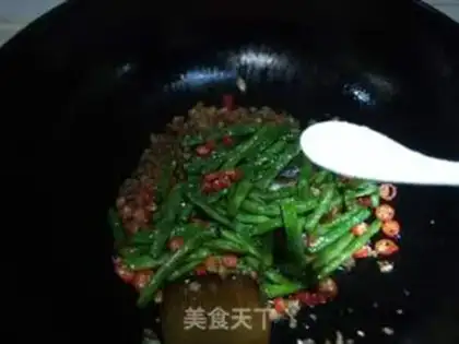 Make Dry meat, four season beans step 10