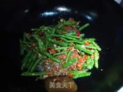 Make Dry meat, four season beans step 11