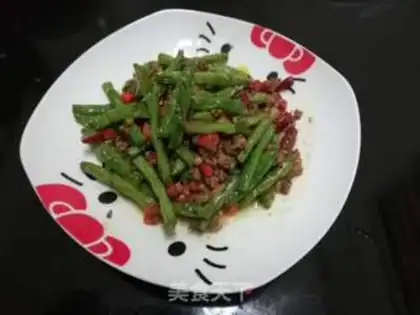 Make Dry meat, four season beans step 12