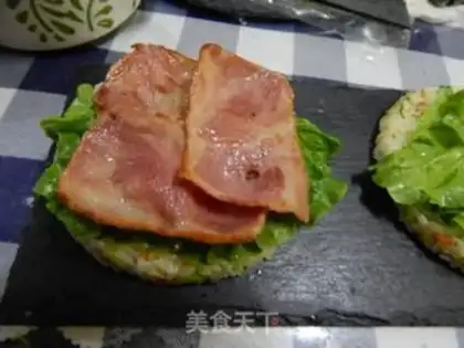 Make Rice bacon burger step 15