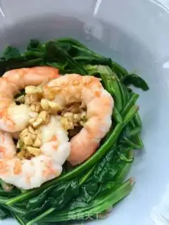 Make Shrimp spinach step 15