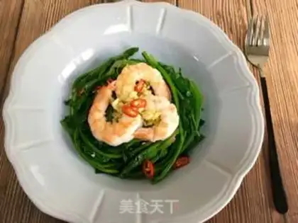 Make Shrimp spinach step 17