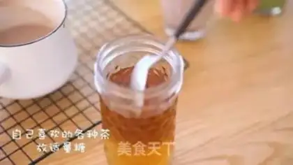 Make Homemade milk cap tea step 12