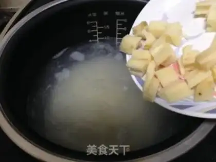 Make Vegetable rice congee step 6