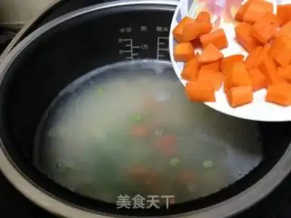 Make Vegetable rice congee step 9