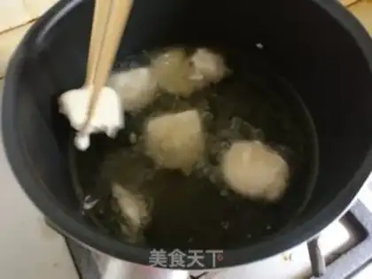 Make Salted egg apricot mushrooms step 4