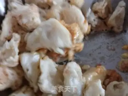 Make Salted egg apricot mushrooms step 7