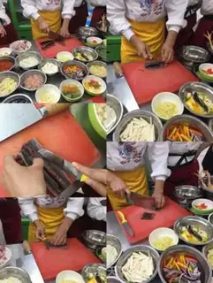 Make White green pepper onion fried onions step 1