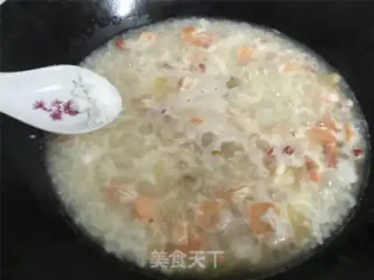 Make Ming shrimp congee step 4