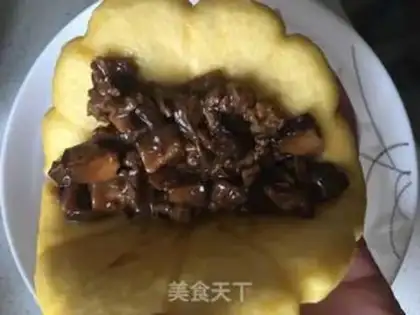 Make A loaf with meat sauce step 2