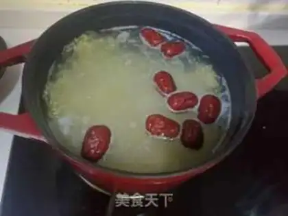 Make Red-tree rice porridge step 3