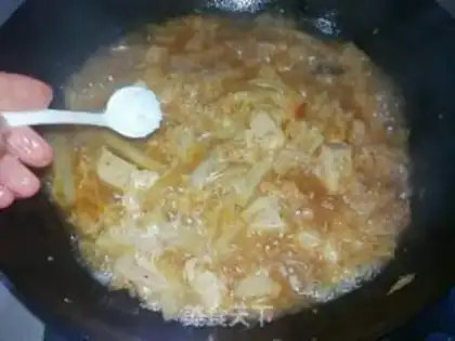 Make Spicy cabbage, frozen tofu step 10