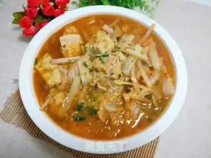 Make Spicy cabbage, frozen tofu step 12
