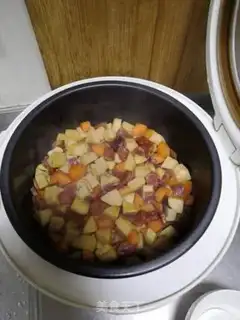 Make Weenie taro rice step 12