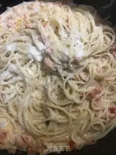 Make Shrimp cream pasta step 8