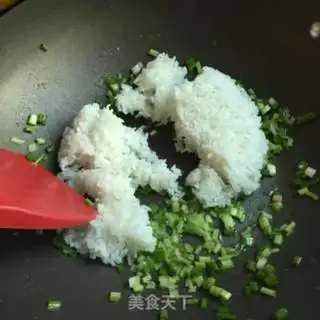 Make Autumn shrimp ham and rice step 6
