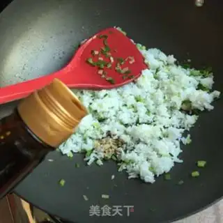 Make Autumn shrimp ham and rice step 7