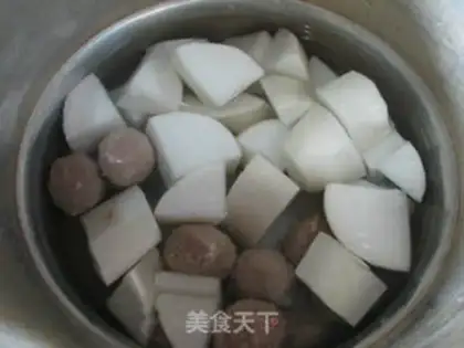 Make Pit-ball radish soup step 5