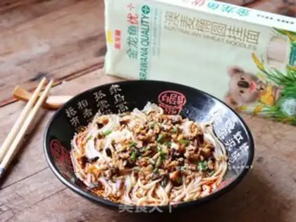 Make Sour noodles for mushroom meat step 12