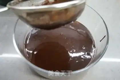 Make Chocolate sauce with chestnut cake step 15