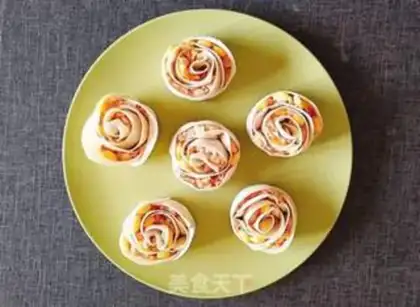 Make Roses holding eggs and dumplings step 4