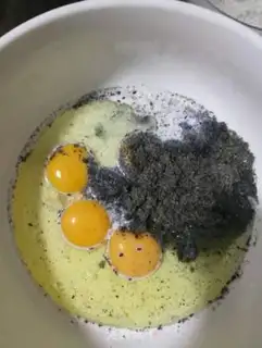 Make Black sesame ricin cake step 3