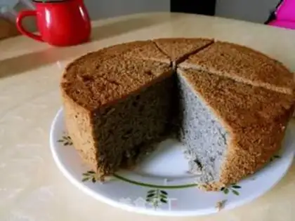 Make Black sesame ricin cake step 11
