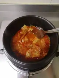 Make Hot cabbage tofu pot step 5