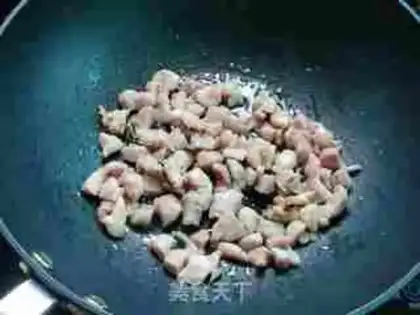 Make Pumpkin chicken rice step 4