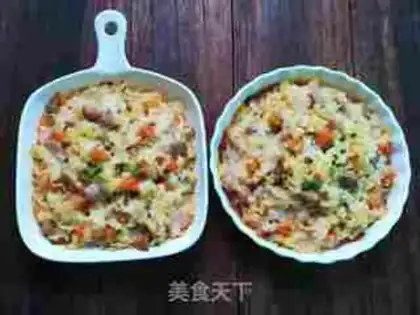 Make Pumpkin chicken rice step 10