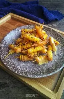 Make Gold corn string step 9