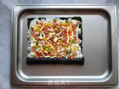 Make Sushi pizza step 3