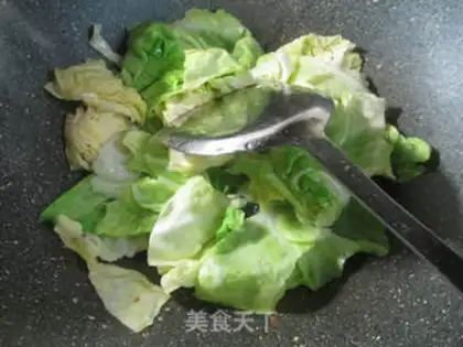 Make Duck eggs, cabbage step 2