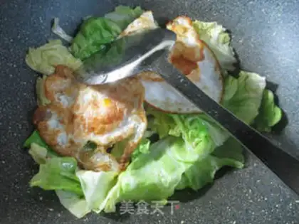 Make Duck eggs, cabbage step 3