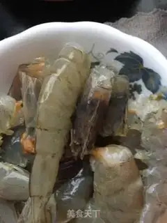 Make Sauce and shrimp congee step 2