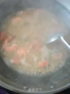 Make Sauce and shrimp congee step 17