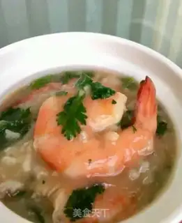 Make Sauce and shrimp congee step 18