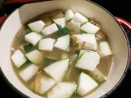 Make The green bean soup step 3