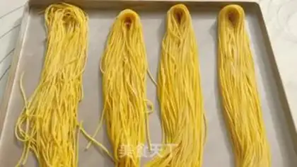 Make Homemade pumpkin noodles step 7