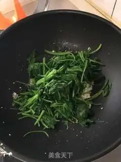 Make Garlic spinach step 4