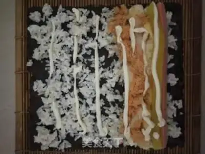 Make Delicious hand roll sushi step 10