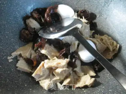 Make Duck eggs, black-mucked curd step 5