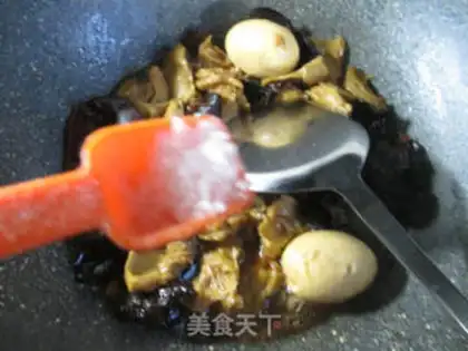 Make Duck eggs, black-mucked curd step 11